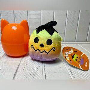 Squishmallow Halloween Mystery Capsule 4” Johan Jack-O’-Lantern NWT Opened Cap.